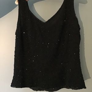 Beaded sleeveless top